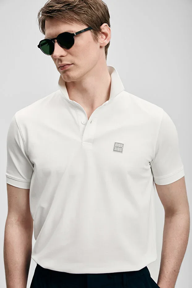 Carter Smart Men's Polo T-Shirt Broken White