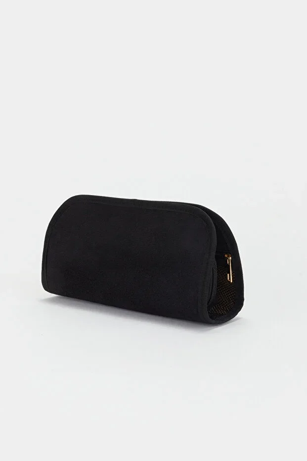 Expandable Makeup Bag Inner Pocket Organizer Travel Cosmetic Bag Triangle Design