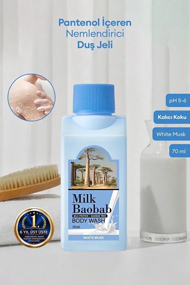 Pantenol İçeren Nemlendirici Duş Jeli Original Body Wash (White Musk) 70ml