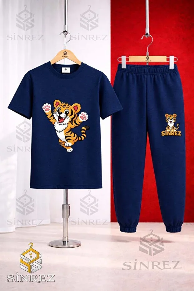 Children's KAPLAN HANDS IN THE AIR Print T-shirt Tracksuit Set