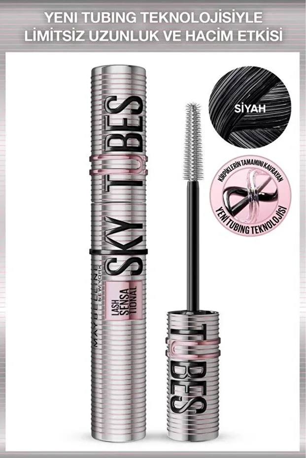 Maybelline New York Lash Sensational Sky High Tubes Mascara - Tubing Mascara for Unlimited Length and Volume Effect