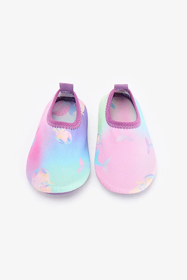 Girls Mermaid Print Water Shoes