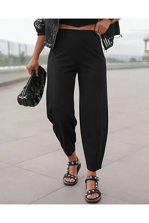 Genel Markalar Elastic Waist Full Lycra Shalwar Balloon Pants