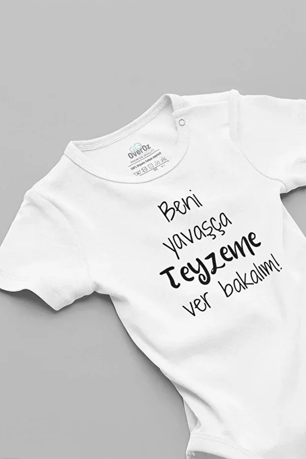 Organic 100% Cotton Give Me Slowly to My Aunt Baby Bodysuit Snap Romper 5124