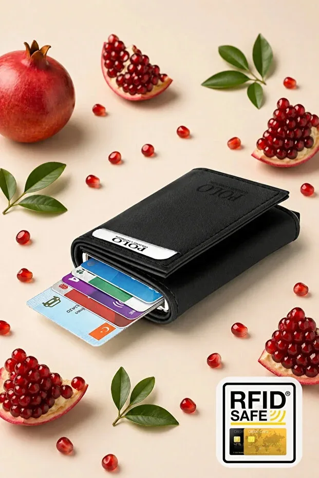 Original Unisex Automatic Mechanism Boxed RFID Protected Anti-Theft Card Holder Wallet