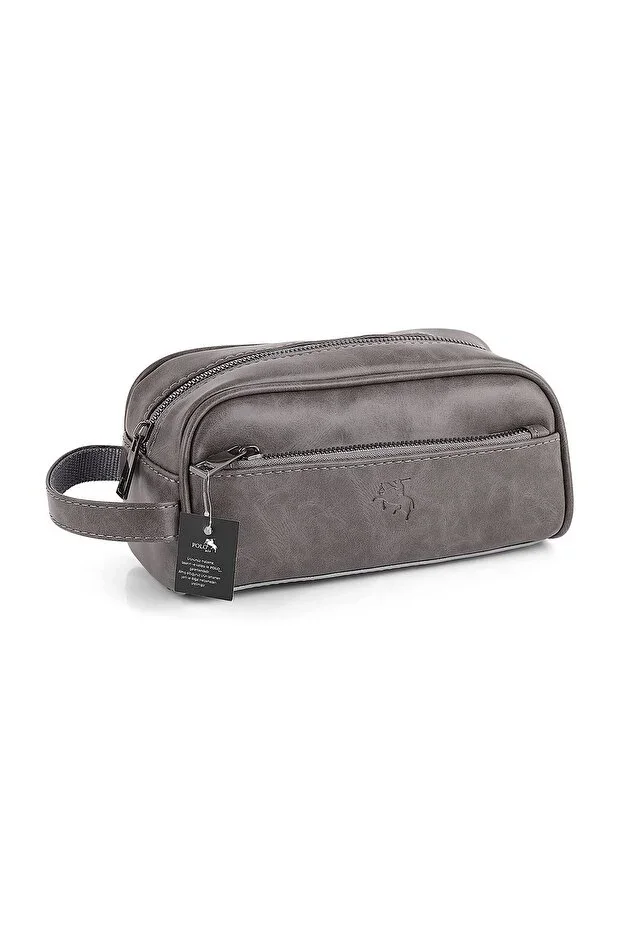Men's Handbag Travel Organizer Shaving Cosmetic Pouch Grey ETN-70-G