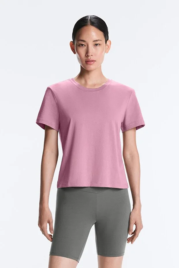Oysho Regular fit cotton short-sleeved T-shirt