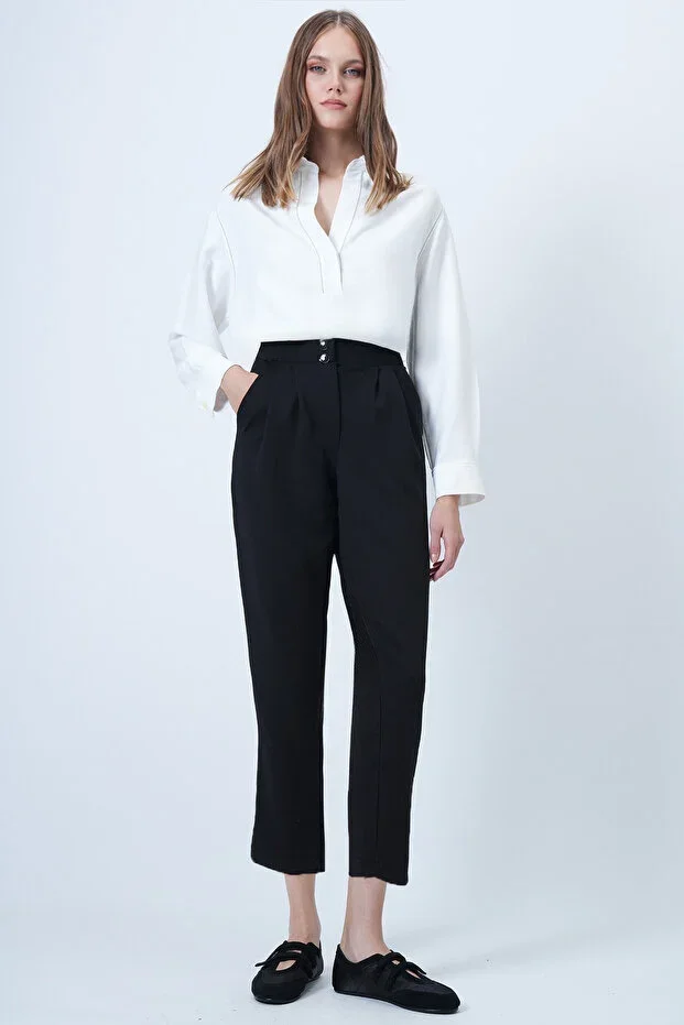 Black High Waist Carrot Pants ALC-X11148