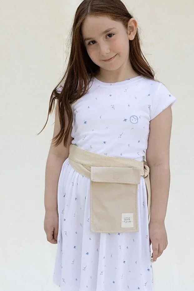 Organic Cotton Waist Bag Beige Organic Cotton
