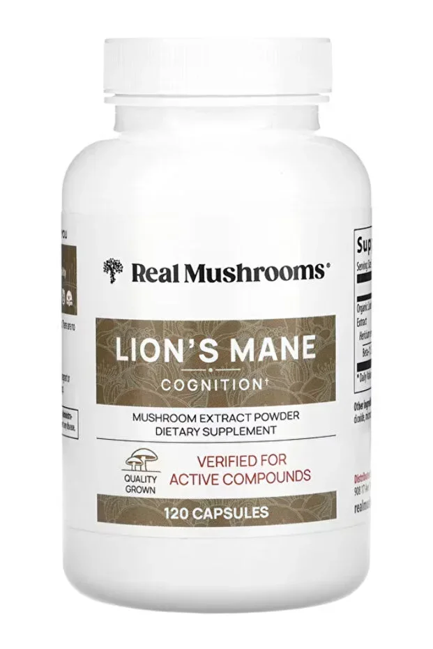 Supplements, Lions Mane Mushroom Cognition (120 Capsules) Brain Supplement, Brain Vitamins, Focus