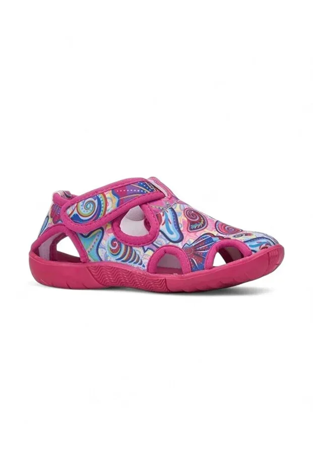 Daily Unisex Kids Pink Blue Sandal Flexible Non-slip Sole Velcro Summer Sea Nursery Shoes 141