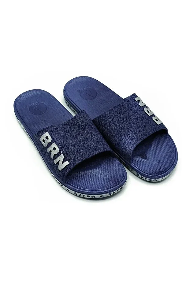 BRN Men's Non-Slip Slippers Balcony-Beach -Pool Slippers- Daily Slippers Navy