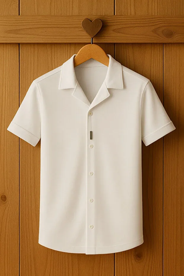 MEN'S WHITE LOOSE SHIRT