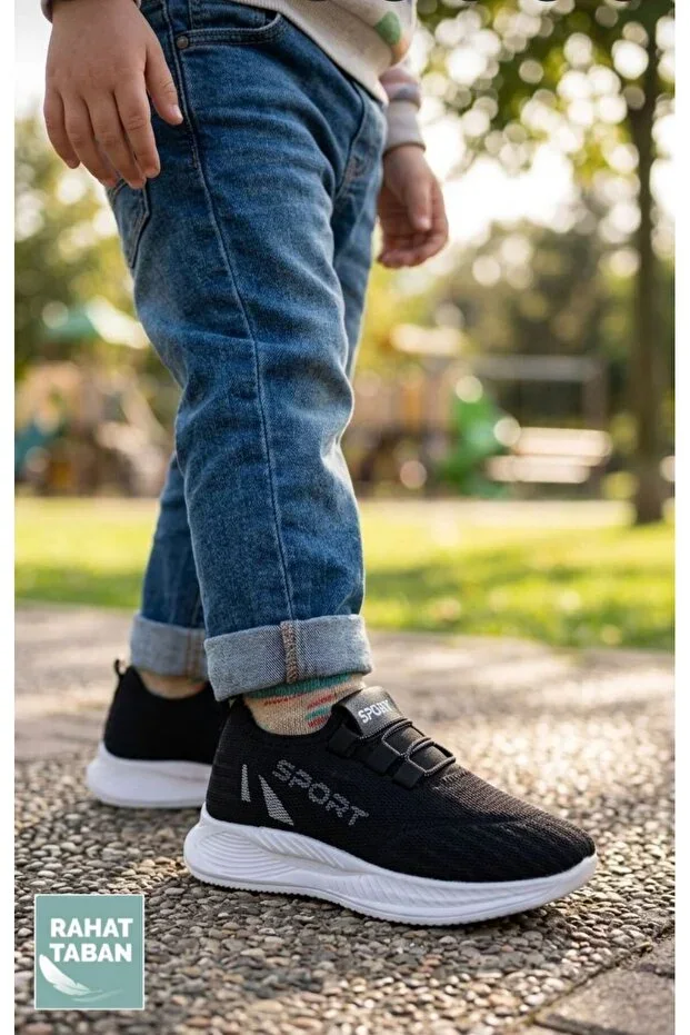 Daily Kids Children Elastic Sneaker Breathable Lightweight Sole Comfortable Sports Shoe RCN-102