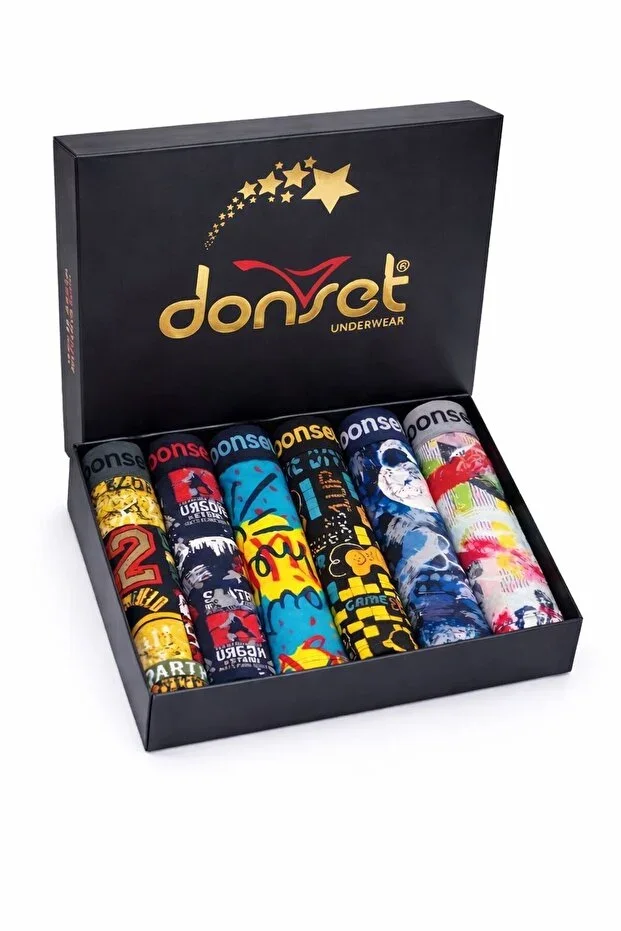 Men's Patterned Boxer - 6-Piece Special Box Set