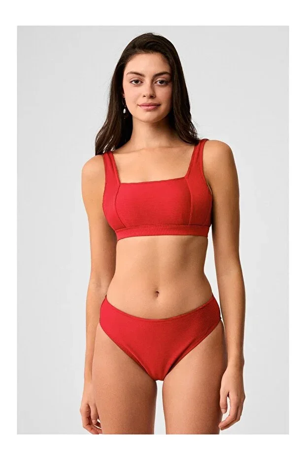 Kelly Textured Fabric Bustier Bikini
