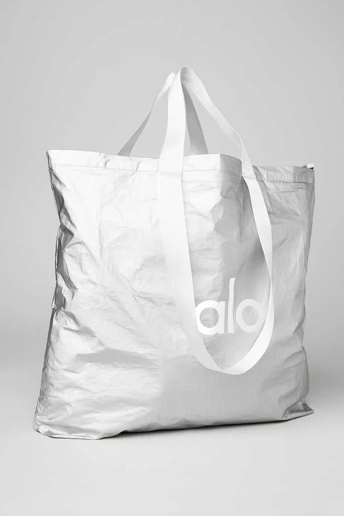 Alo Yoga Keep It Dry Packable Tote Bag Silver | JZBMR-9154