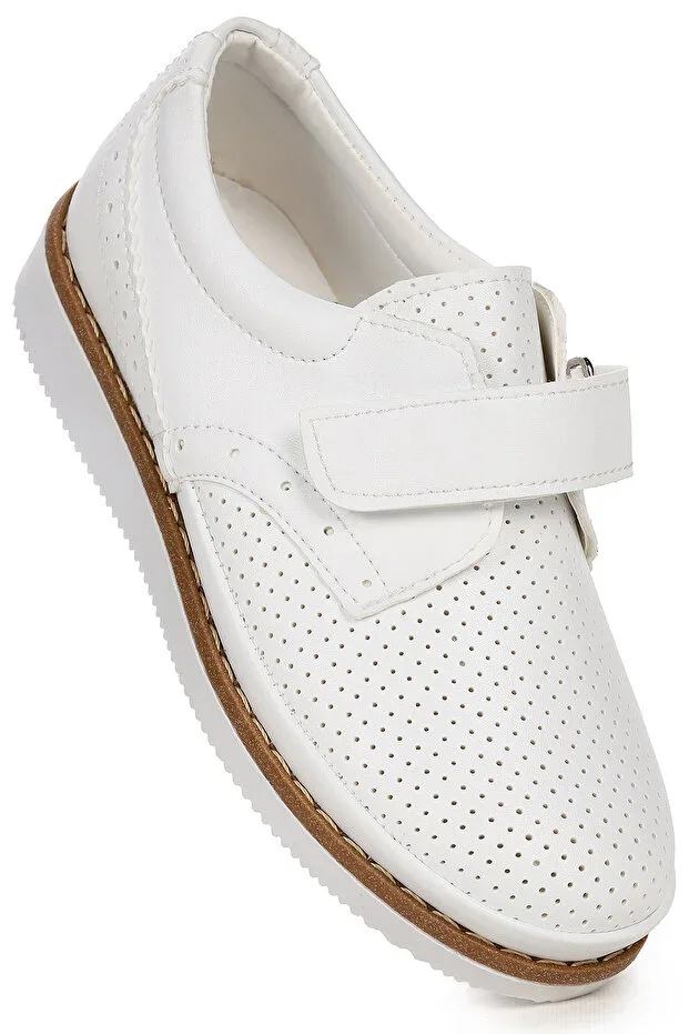 Circum Leather Velcro Boys School Circumcision Shoes