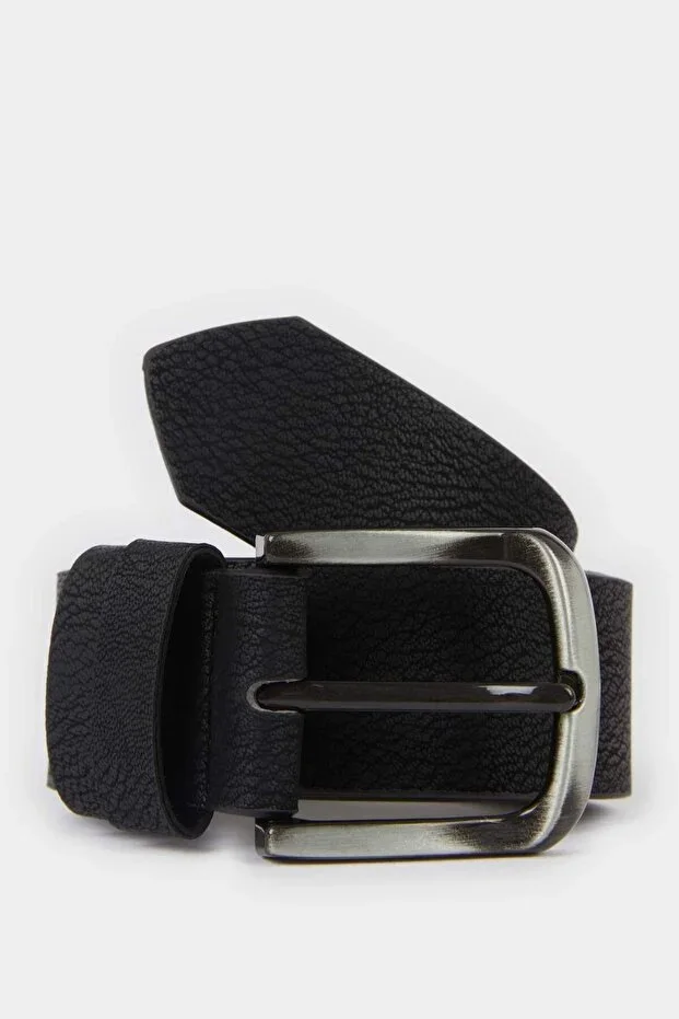Men's Rectangular Buckle Faux Leather Casual Belt F6807AXNS