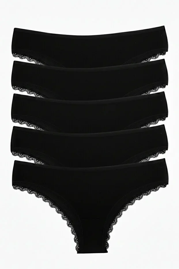 Women's Briefs 5 Pack Brazillian Black