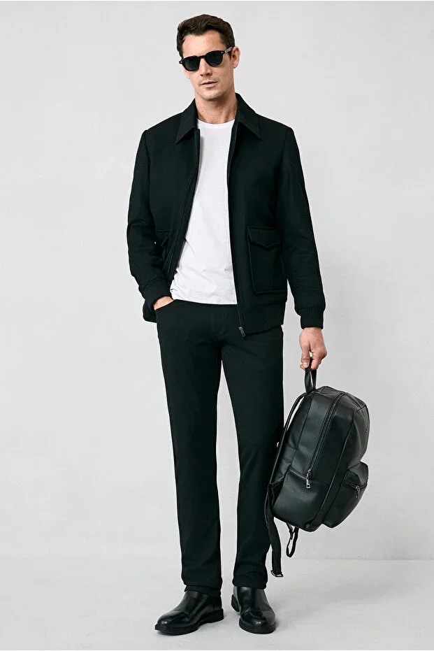 Slim Fit Narrow Cut Canvas / Chino Trousers