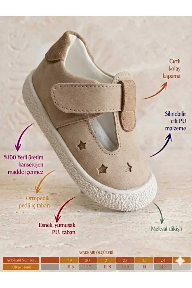 First step baby children's orthopedic, stitched soft lightweight sole shoes
