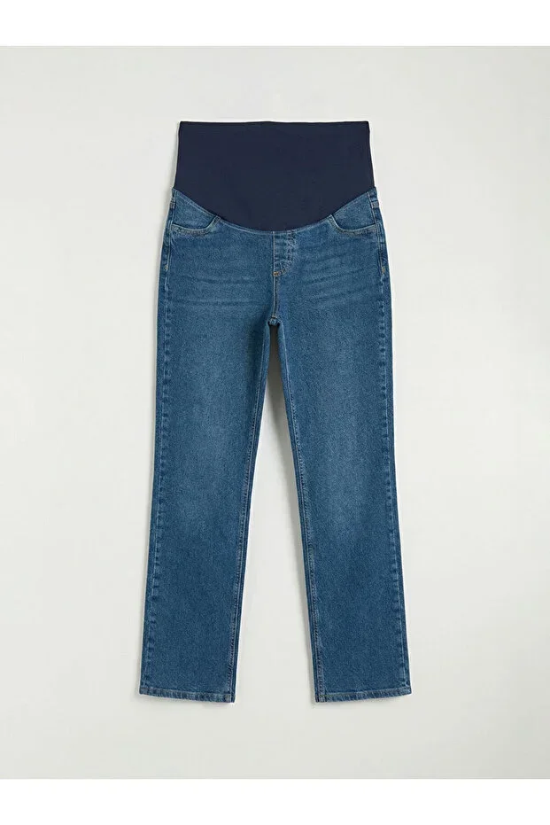 Indigo Belly Panel Straight Fit Maternity Jean Pants