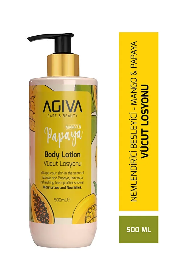 Mango & Papaya Agiva Care & Beauty Intensive Moisturizing and Nourishing Body Lotion 500 ml