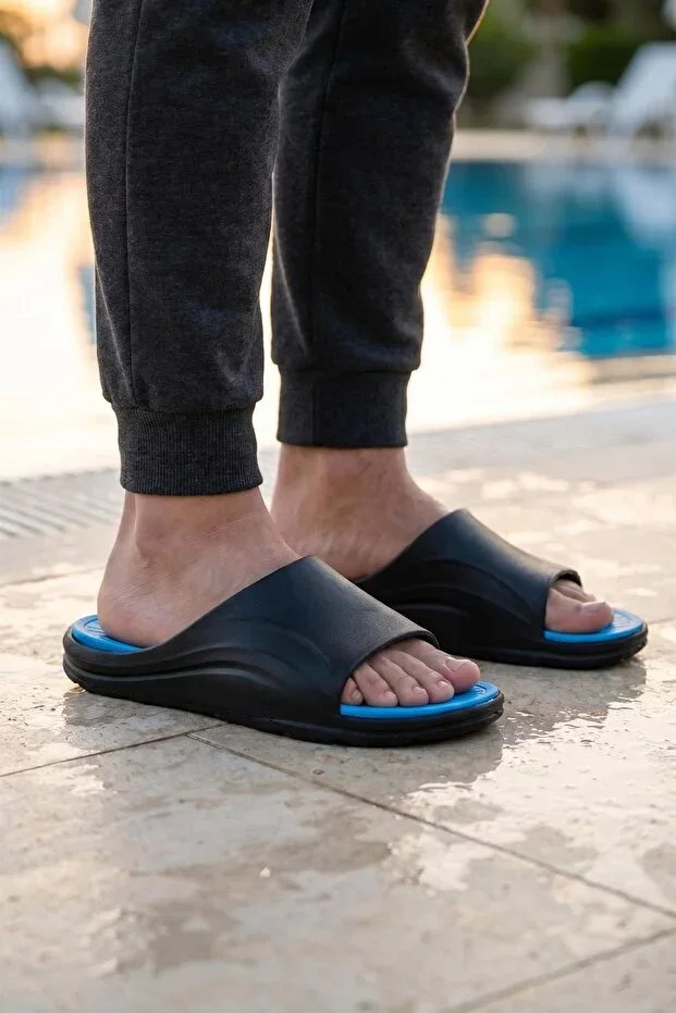 Men's Summer Slippers EVA Comfortable Sole Suitable for Pool, Sea, Bathroom, Home, Wet Surfaces