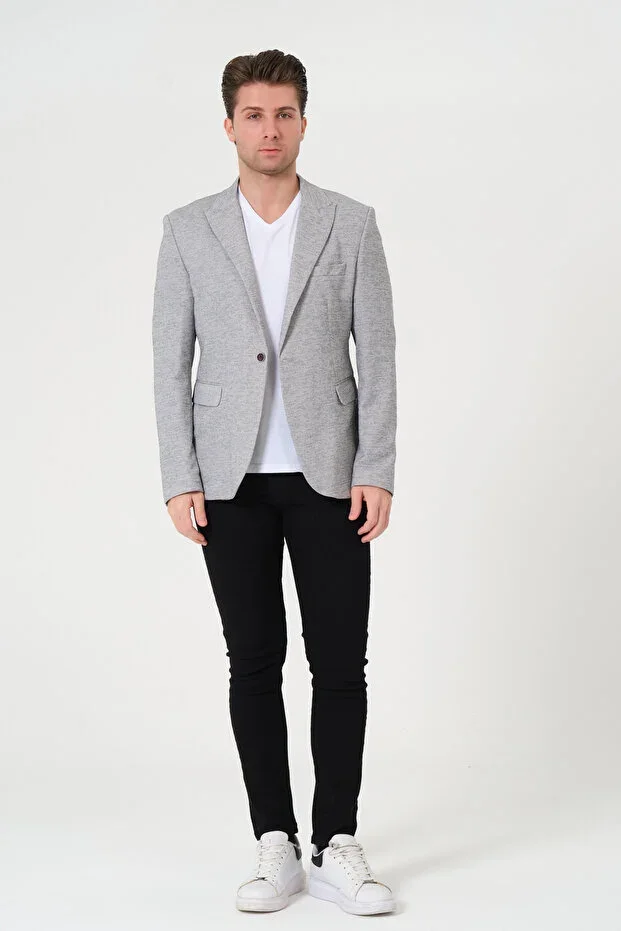 Men's Sport Jacket, Flexible Knit Fabric, Blazer Jacket