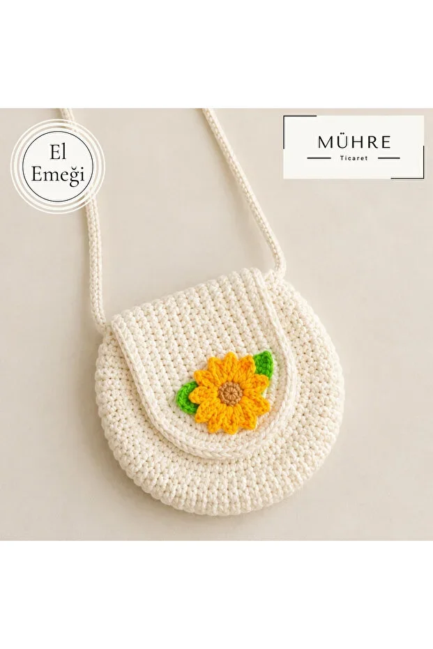 Cotton Macrame Round Cute Cross Bag Shoulder Bag Handmade Amigurumi Girls Bag Gift