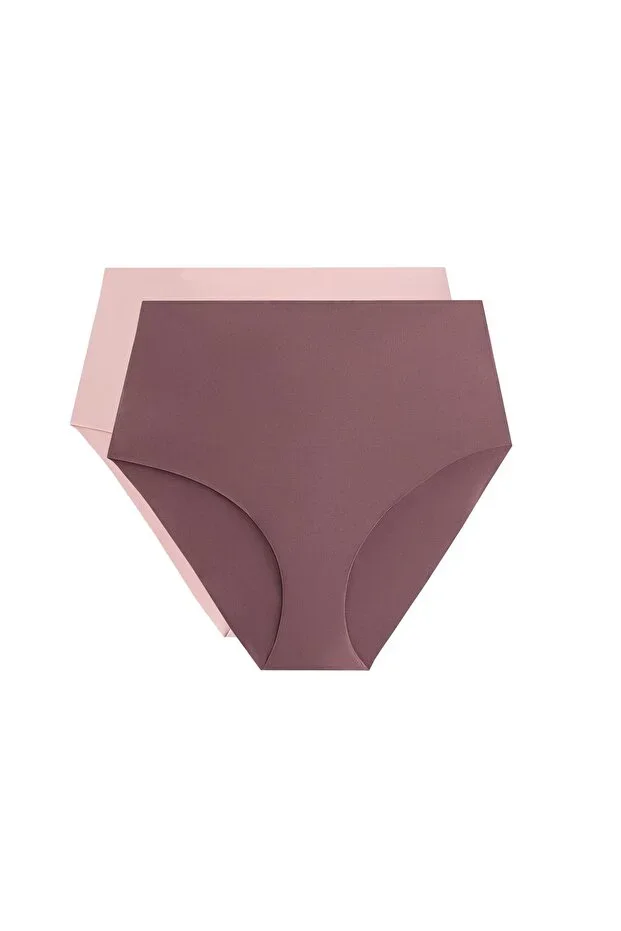 2 High-Waisted Classic Briefs, Polyamide Blend, Invisible, Medium Support
