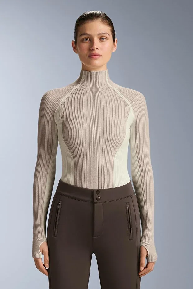 Contrast Ribbed Thermal T-shirt