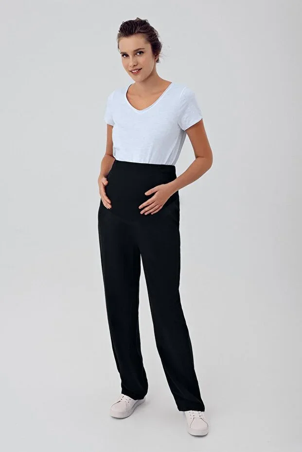 Linen Adjustable High Waist Maternity Pants