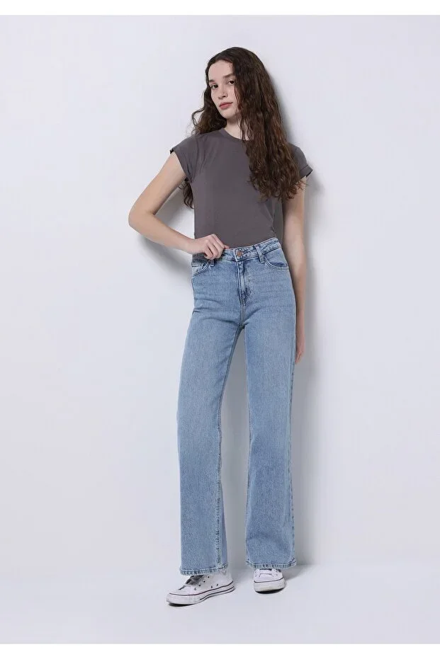 Colin’s Regular Fit High Waist Wide Leg Women's Indigo Jean Pants