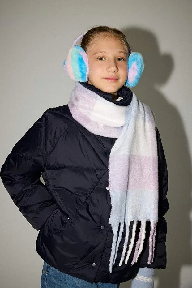 DeFacto Checked Woven Scarf Girl C7992A825WN