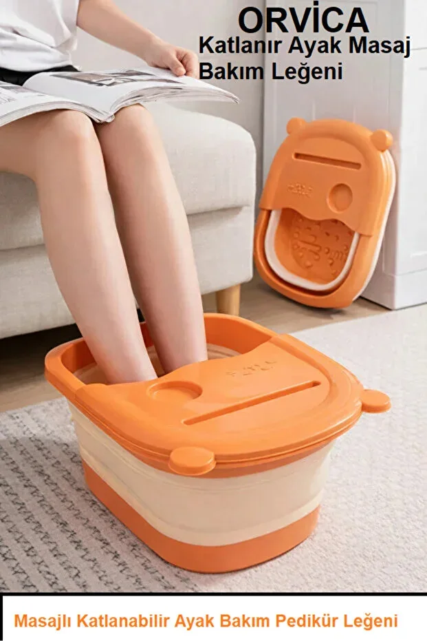 Foot care basin | Folding foot bucket | Pedicure bucket | Foot massage basin | Foot wash bucket