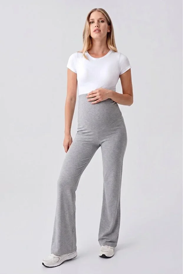 Spanish Flare Adjustable Waist Jersey Flexible Viscose Soft Maternity Tights VTP05