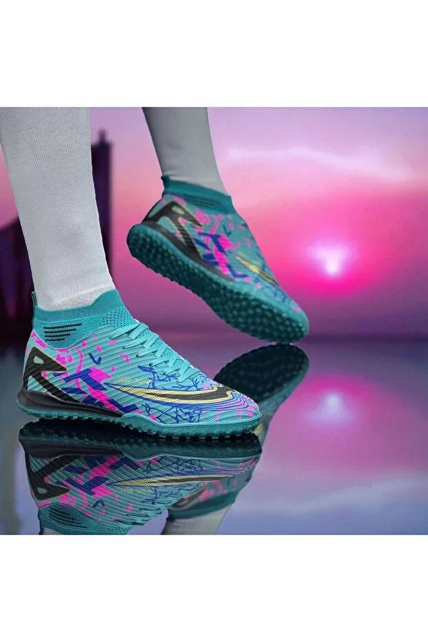KIDS ADULT UNISEX CLEATS INDOOR SOCCER FUTSAL SPORTS SHOES