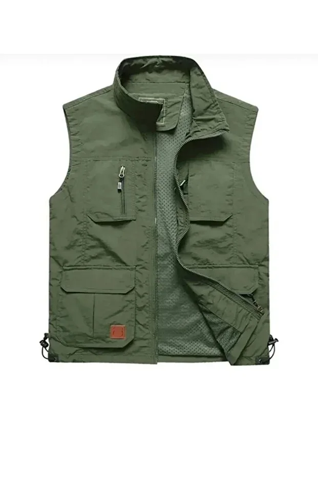 TACTICAL OUTDOOR VEST KHAKI COLOR (SIZES ARE SMALL, TAKE ONE SIZE LARGER)