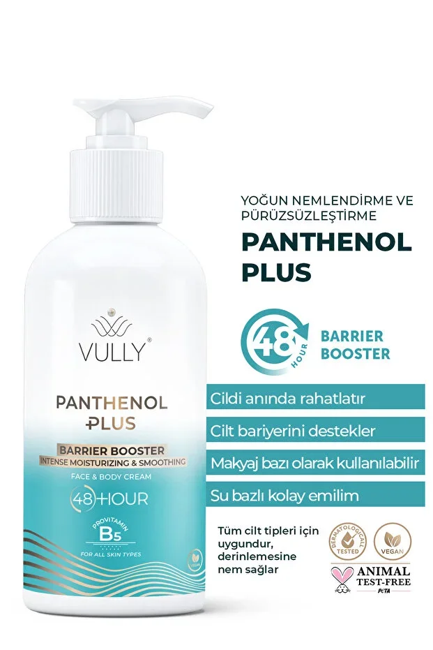Panthenol Plus Intensive Moisturizing and Repairing Face & Body Cream for Up to 48 Hours, 250 ml