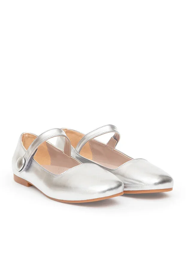 Girls Grey Ballet Flats 50315715-VR107