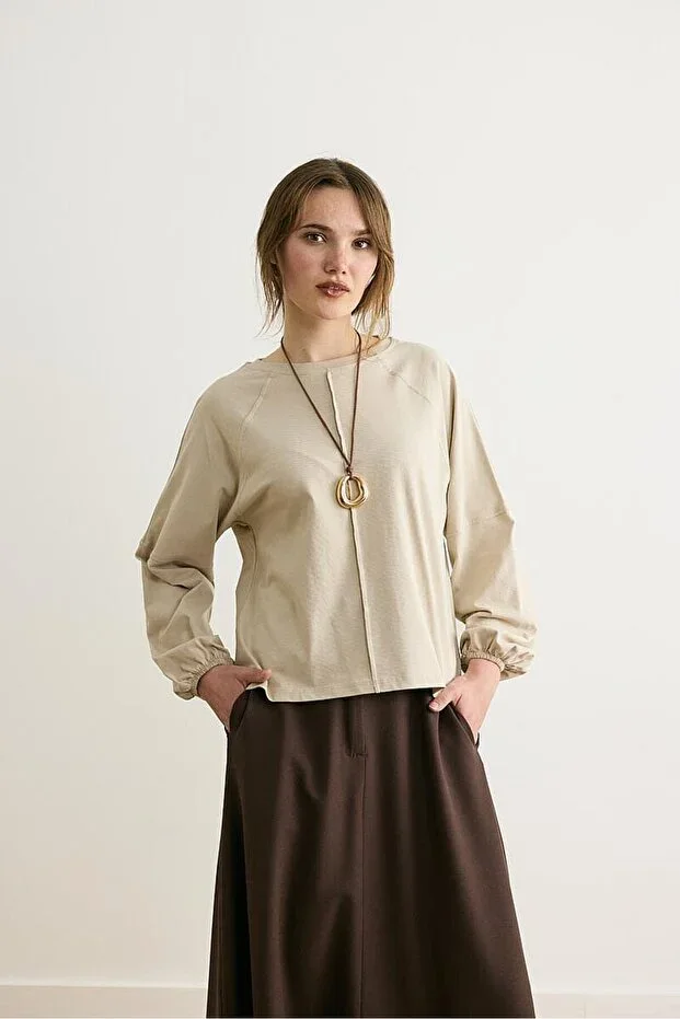 Striped Long Sleeve T-shirt Stone