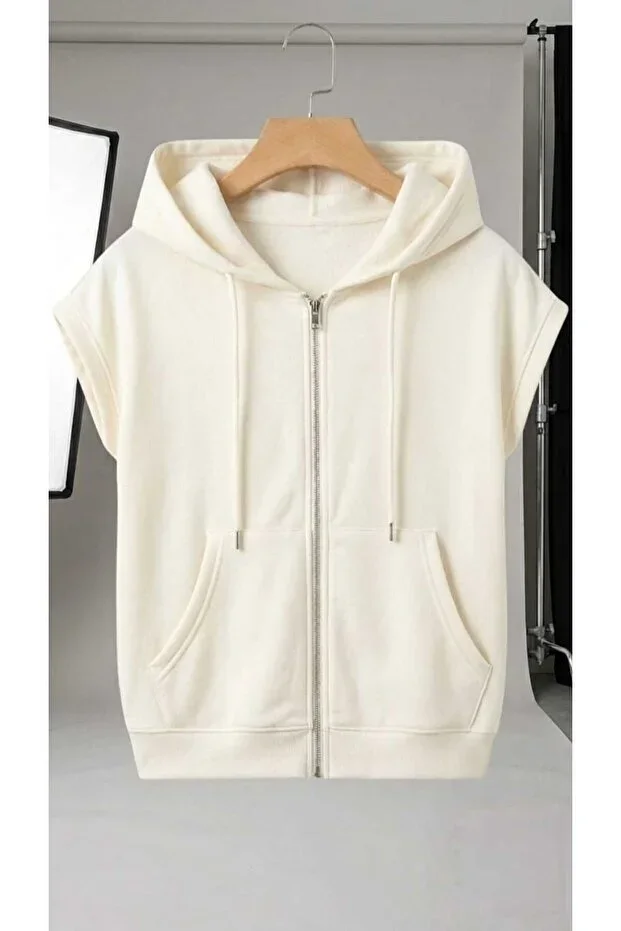 LERİXMOD_unisex women men ECRU color summer two thread thin unbrushed