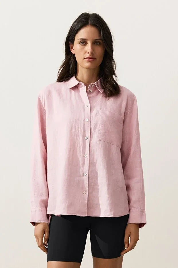 Oysho 100% Linen Relaxed Shirt