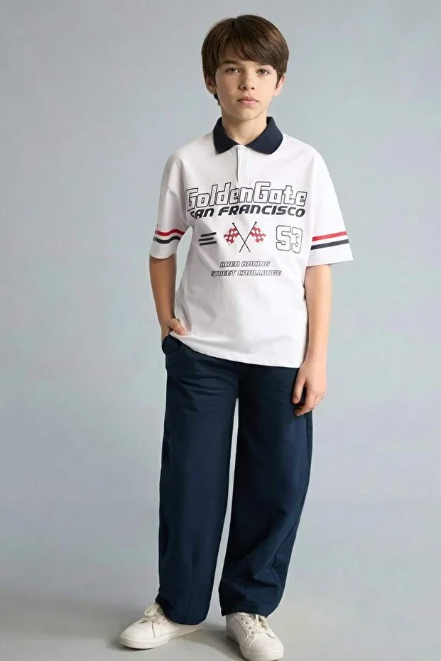 Regular Fit Sweatshirt Fabric Trousers Boys H0985A826SP