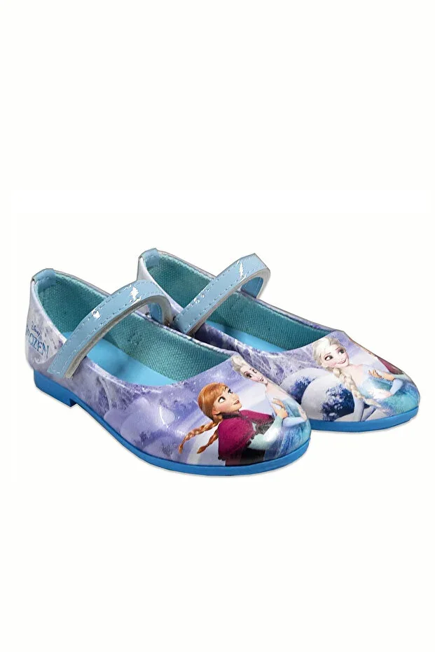 Blue Elsa Girls' Ballet Flats