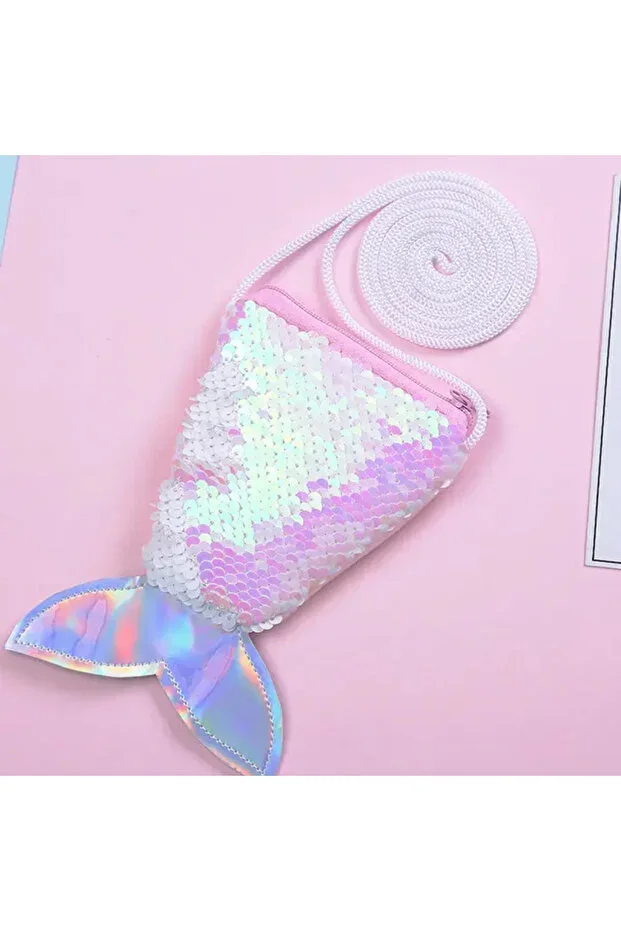 Mermaid Mini Fish Tail Mini Bag Fancy Girl Child Accessory Birthday Princess Purple Pink White