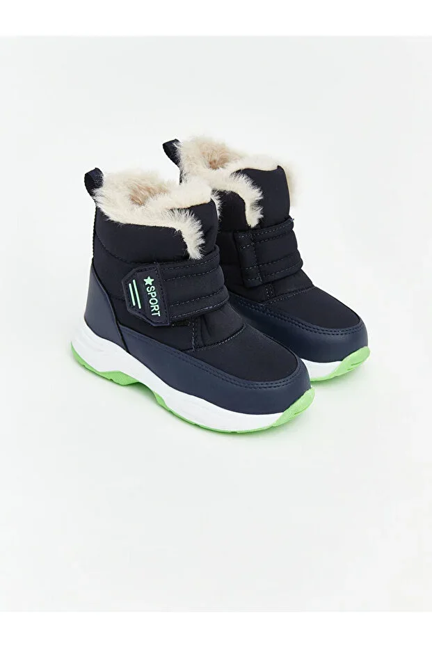 LCW STEPS Navy Blue Faux Fur Lined Baby Boys' Boots