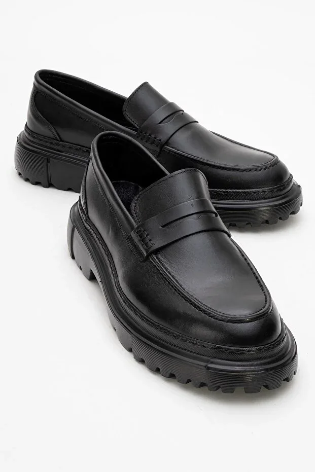 Genuine Leather, Eva Sole, Inner and Outer Leather, Thick Sole Men's Shoes